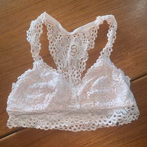 aerie lace bralette (light pink)